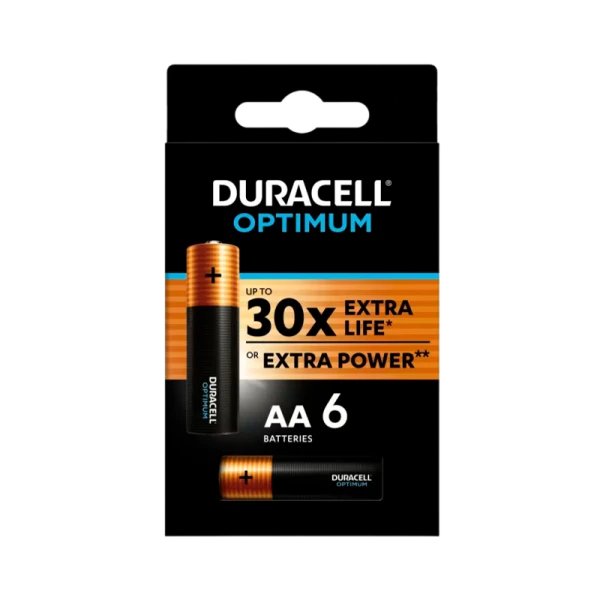 Батарейка Duracell Optimum LR6 AA BL6 Alkaline 1.5V (6/96)