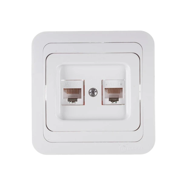 Розетка интернет Makel Mimoza 2гн. белый MAKEL 12036 (1/12)