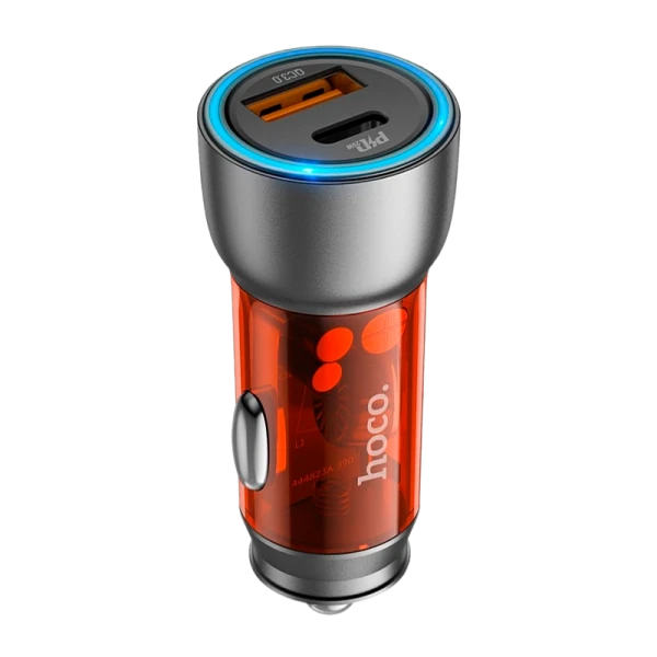 Автомобильное З/У HOCO NZ8 1USB/Type-C 25W QC3.0 коричневый (1/13/130)