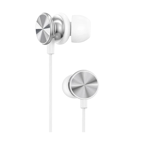 Наушники внутриканальные HOCO M96 с микр. серебряный (1/31/310)