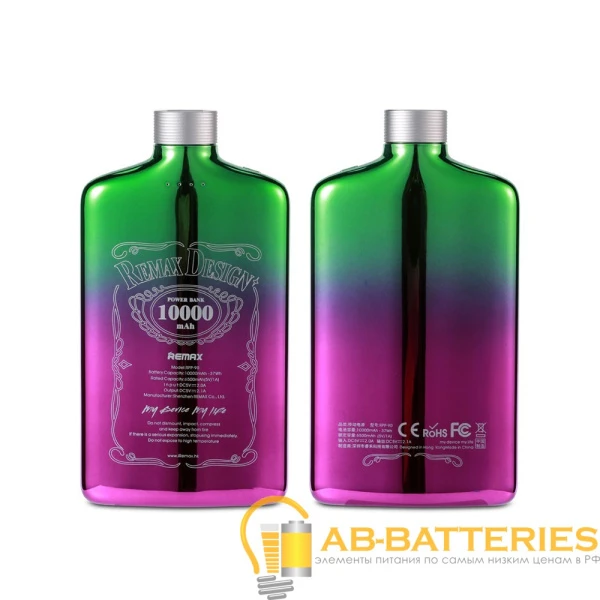 Внешний аккумулятор Remax RPP-90 JENI 10000mAh 2.1A 2USB фиолетовый (1/60)