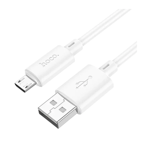 Кабель HOCO X88 USB (m)-microUSB (m) 1.0м 2.4A ПВХ белый (1/420)