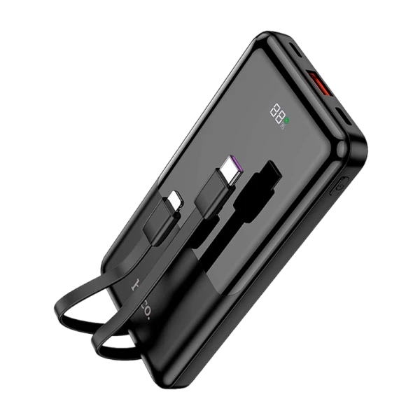 Внешний аккумулятор HOCO Q9 Pro 10000mAh 3.0A 20W 1USB PD3.0 с кабелем Lightning/Type-C черный (1/30