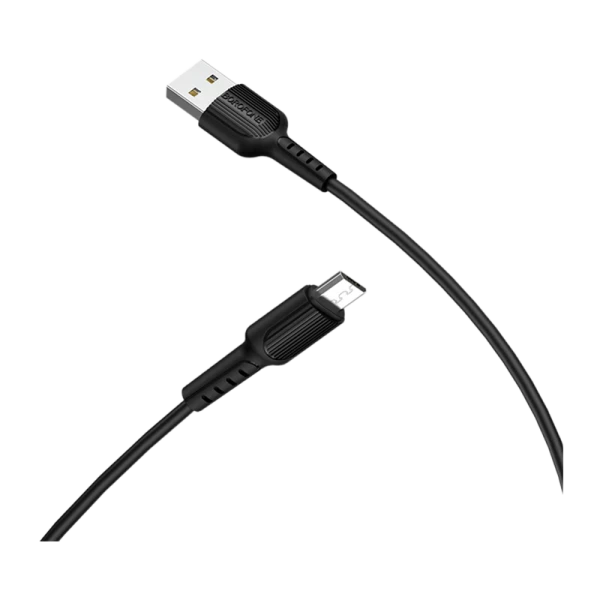 Кабель Borofone BX16 USB (m)-microUSB (m) 1.0м 2.4A ПВХ черный (1/648)
