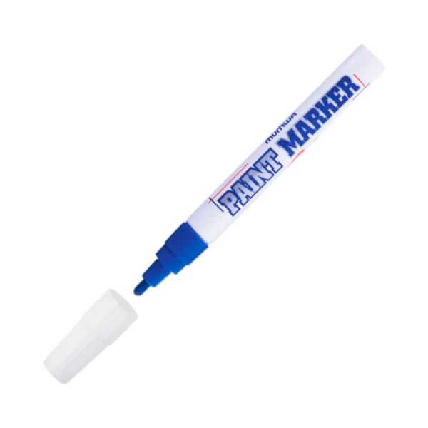 Маркер промышленный MunHwa PAINT MARKER PM-02 4.0мм нитрокраска синий (1/12/576)