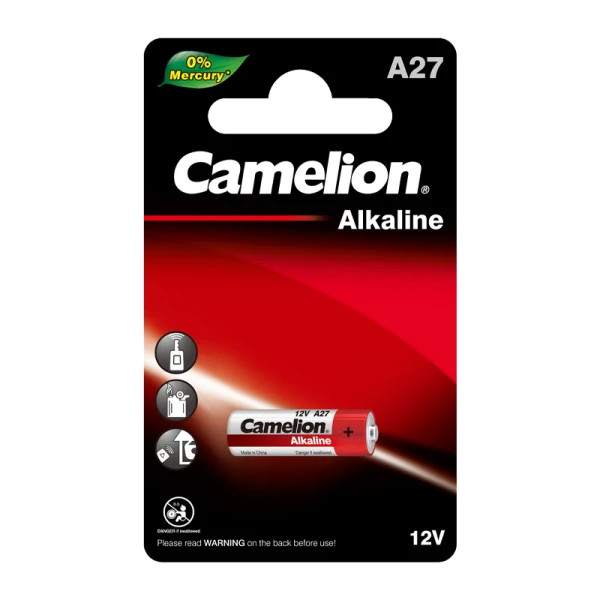 Батарейка Camelion LR27/A27/MN27 BL1 Alkaline 12V 0%Hg (1/20/900)