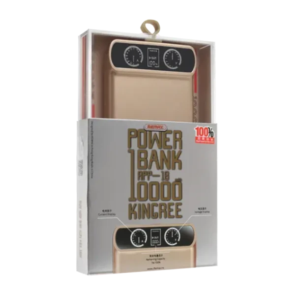 Внешний аккумулятор Remax RPP-18 Kingree 10000mAh 2.1A 2USB золотой (1/39)