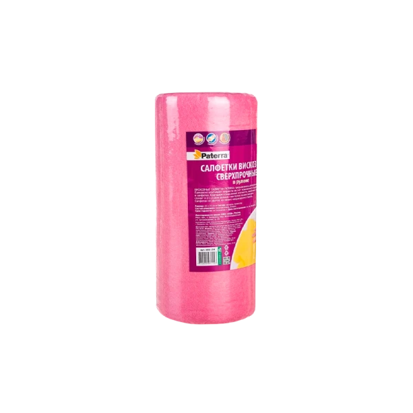 Салфетка Paterra СВЕРХПРОЧНЫЕ 25x25см вискоза 40шт. в рулоне (1/12)