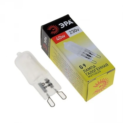 Лампа галогенная ЭРА JCD G9 40W 3000К 230V капсула матовая (1/100/1000)