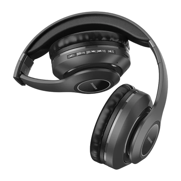 Наушники полноразмерные Borofone BO17 bluetooth 5.0 с микр. черный (1/36)