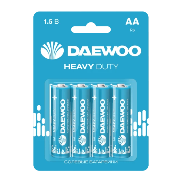 Батарейка Daewoo R6 AA BL4 Heavy Duty 1.5V (4/40/960)