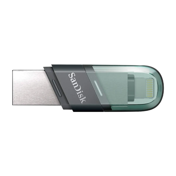 Флеш-накопитель SanDisk Flip iXpand 32GB USB3.1 Lightning (m) пластик голубой серебряный