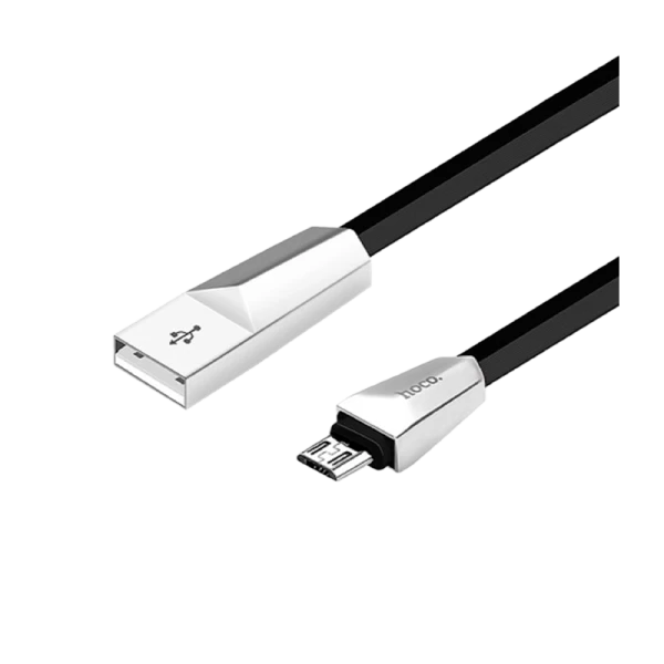 Кабель HOCO X4 USB (m)-microUSB (m) 1.2м 2.4A силикон черный (1/32/320)