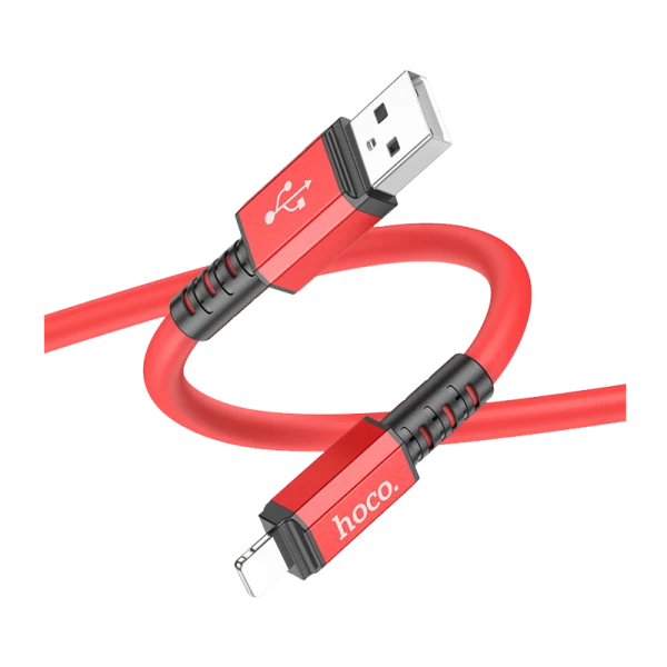 Кабель HOCO X85 USB (m)-Lightning (m) 1.0м 2.0A TPE красный (1/33/330)