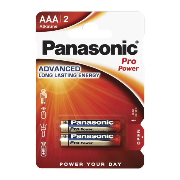 Батарейка Panasonic PRO Power LR03 AAA BL2 Alkaline 1.5V (2/24/120)