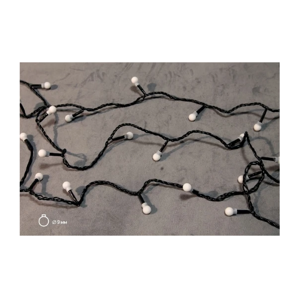 *Гирлянда Космос 30LED 4.4 - 4.5м шарики нить 8 режимов белый (1/100) 