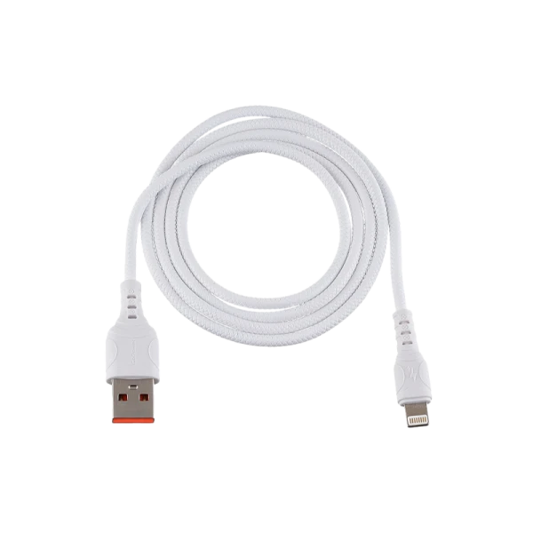 *Кабель GoPower GP06L USB (m)-Lightning (m) 1.0м 2.4A ПВХ белый (1/200/800) 