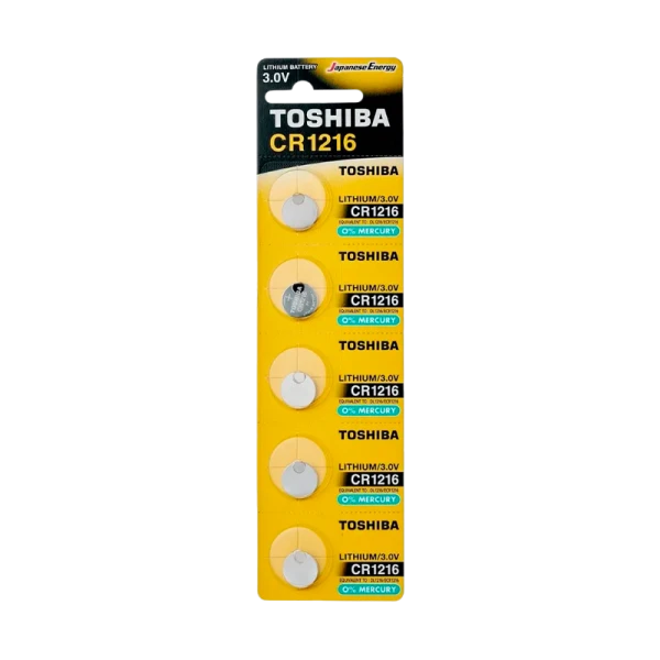 Батарейка Toshiba CR1216 BL5 Lithium 3V (5/100/12000)