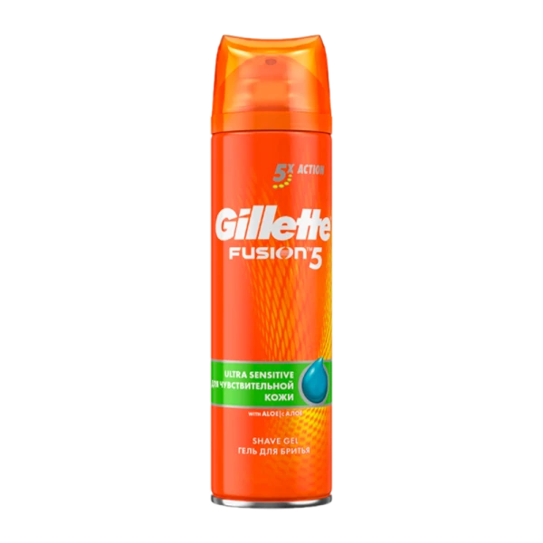 Гель для бритья Gillette Limited Edition FUSION 5 Ultra Sensitive для чувствительной кожи 200мл (1/6