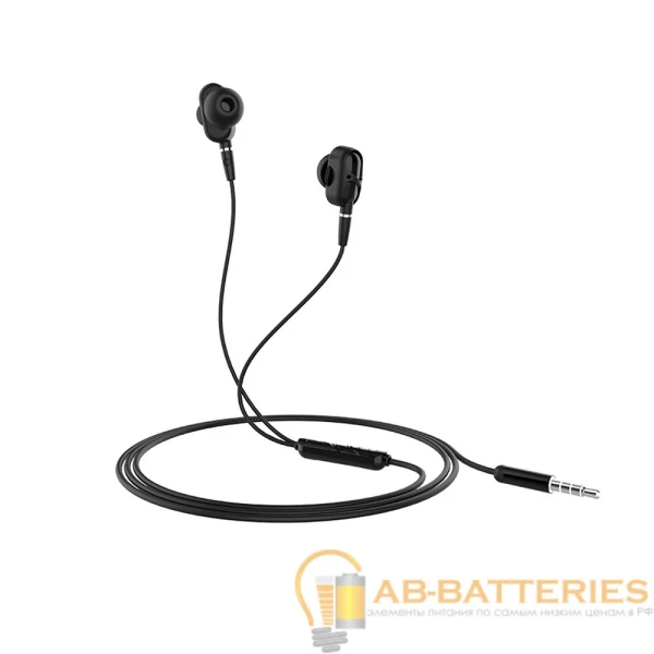 Наушники внутриканальные HOCO M62 с микр. черный (1/12/120)