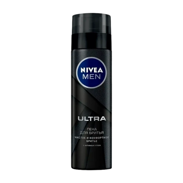 Пена для бритья Nivea ULTRA 200мл с активированным углем (1/12)