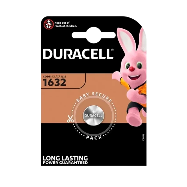 Батарейка Duracell CR1632 BL1 Lithium 3V (1/10/100)