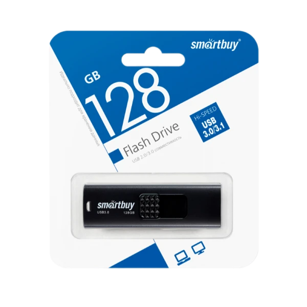 Флеш-накопитель Smartbuy Fashion 128GB USB3.1 пластик черный