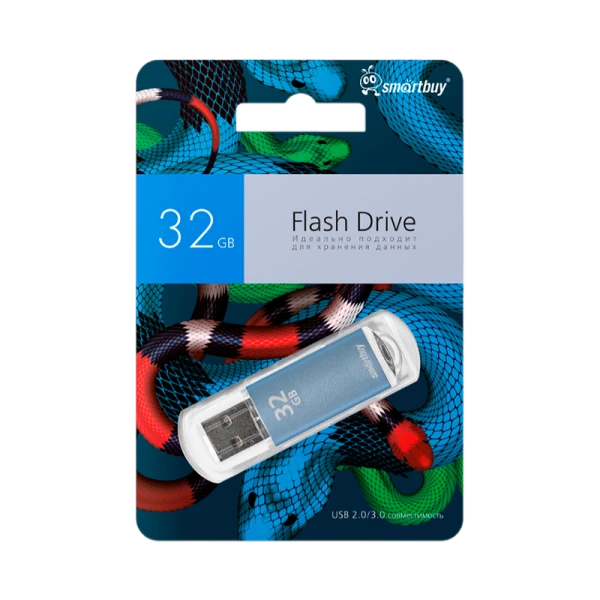 Флеш-накопитель Smartbuy V-Cut Snake Edition 32GB USB2.0 пластик синий