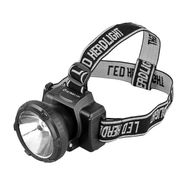 Фонарь налобный Ultraflash LED5364 0.5W 1LED от аккумулятора 2 режима черный (1/5/100)