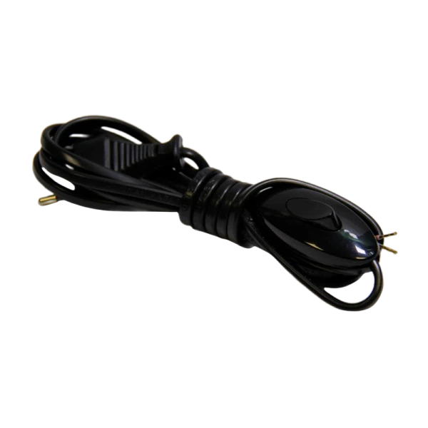 Выключатель для бра Makel 1-клав.пластик провод черный 10035