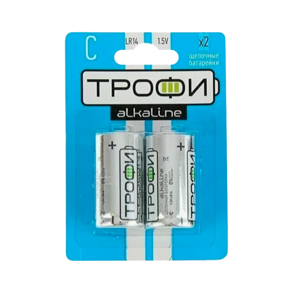 Батарейка Трофи LR14 C BL2 Alkaline 1.5V (2/12/96/6720)