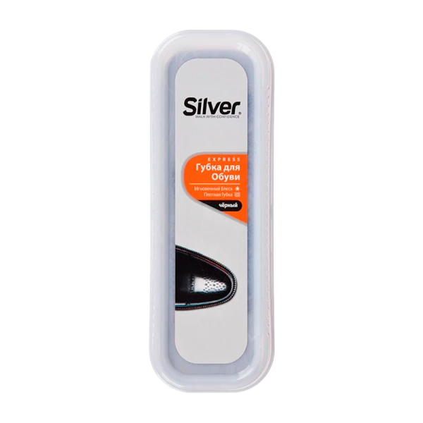 Губка Silver силикон стандарт ЧЕРНАЯ (1/6/12)