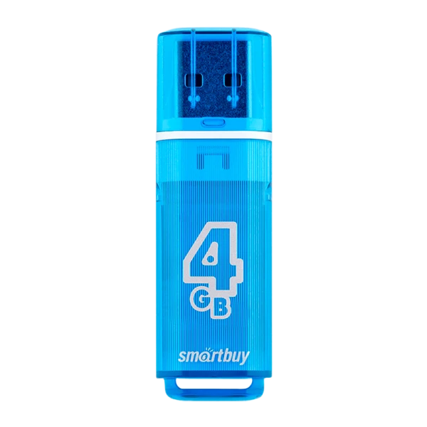 Флеш-накопитель Smartbuy Glossy 4GB USB2.0 пластик синий