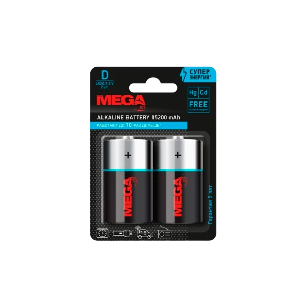 Батарейка Promega LR20 D BL2 Alkaline 1.5V (2/12/96/4320)