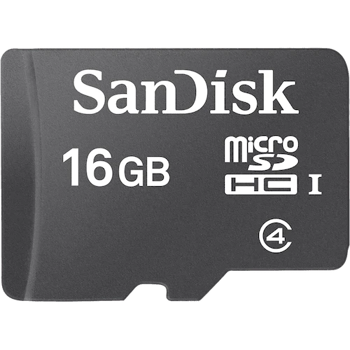 Карта памяти microSD SanDisk Mobile 16GB Class4 4 МБ/сек с адаптером