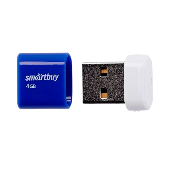 Флеш-накопитель Smartbuy Lara 4GB USB2.0 пластик синий