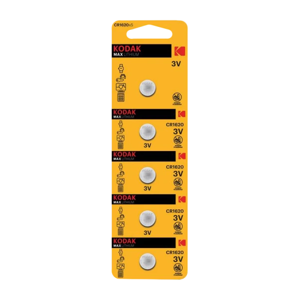 Батарейка Kodak MAX CR1620 BL5 Lithium 3V (5/60)