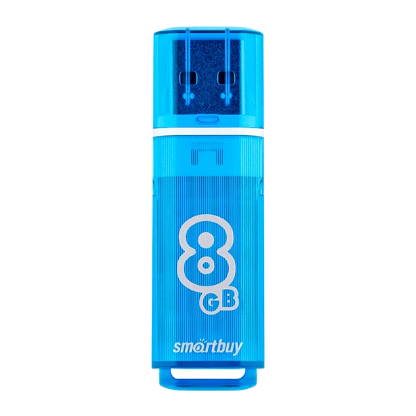 Флеш-накопитель Smartbuy Glossy 8GB USB2.0 пластик синий