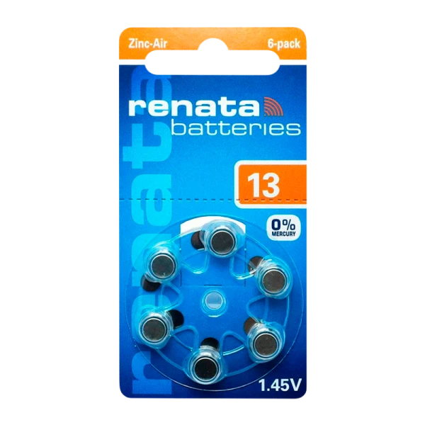 Батарейка Renata ZA13 BL6 Zinc Air 1.45V (6/60/300/3000)