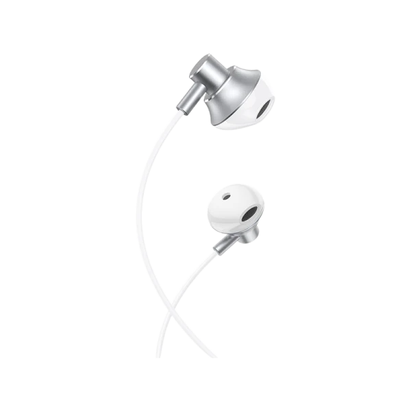Наушники вставные HOCO M75 с микр. серебряный (1/21/210)