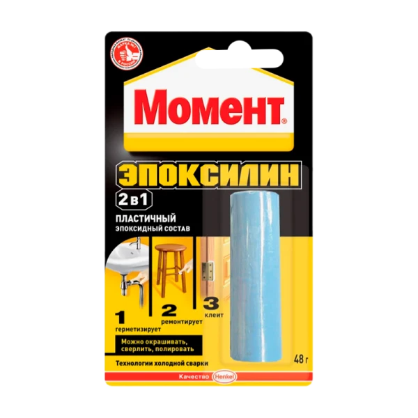 Клей Момент ЭПОКСИЛИН эпоксидный 30г пластилин (1/12)