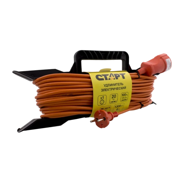 Удлинитель Старт SG 1р.Б/З 10A 20.0м 2x0.75мм² IP20 на пластиковой рамке (1/10)