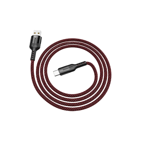 Кабель HOCO U68 USB (m)-Type-C (m) 1.2м 5.0A нейлон черный (1/20/200)