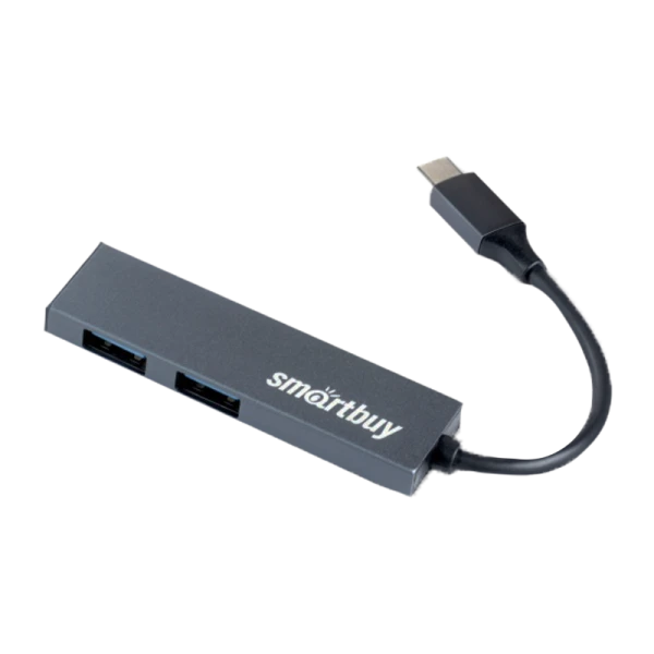 USB-Хаб Smartbuy 460С 2USB+Type-C USB3.0 черный (1/1000)