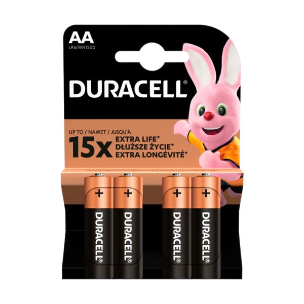 Батарейка Duracell Basic LR6 AA BL4 UPACK48 Alkaline 1.5V (48/192/16128)