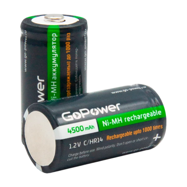 Аккумулятор бытовой GoPower HR14 C BL2 NI-MH 4500mAh (2/12/96)