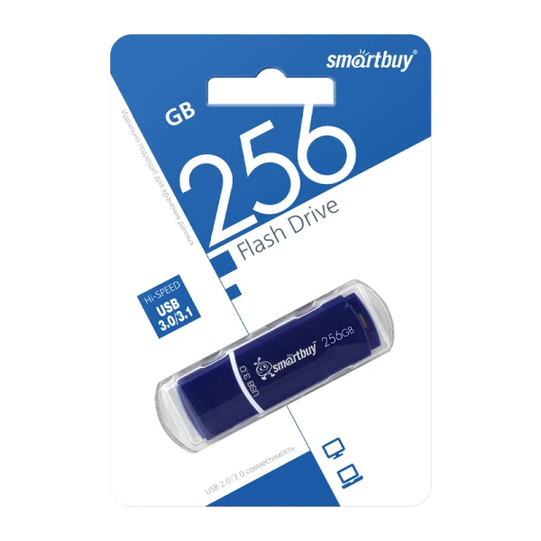 Флеш-накопитель Smartbuy Crown 256GB USB3.0 пластик синий