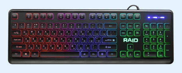 Клавиатура проводная Defender GK-778DL RAID игровая USB 1.5м черный (1/20)