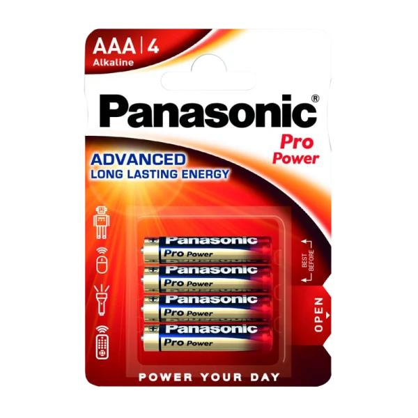 Батарейка Panasonic PRO Power LR03 AAA BL4 Alkaline 1.5V (4/48/240)