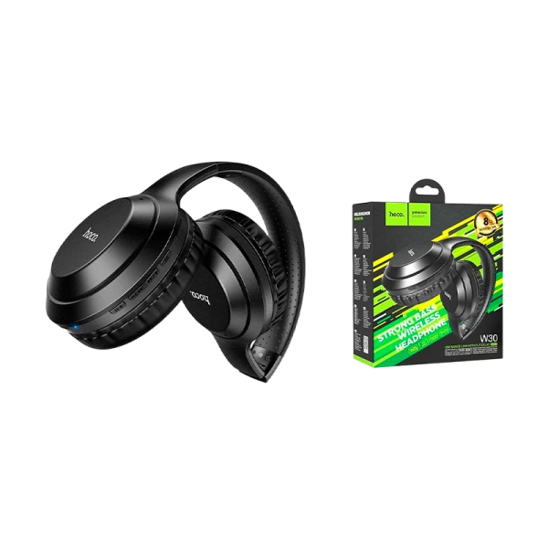 Наушники полноразмерные HOCO W30 bluetooth 5.0 с микр. microSD черный (1/30)